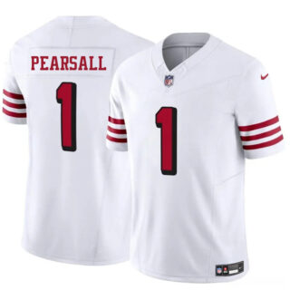 Men's San Francisco 49ers #1 Ricky Pearsall New White 2025 F.U.S.E. Vapor Untouchable Limited Stitched Football Jersey