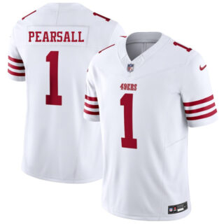 Men's San Francisco 49ers #1 Ricky Pearsall White 2025 F.U.S.E. Vapor Untouchable Limited Stitched Football Jersey