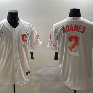 Men's San Francisco Giants #2 Willy Adames White City Connect Cool Base Stitched Baseball Jersey
