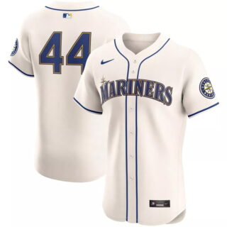 Men's Seattle Mariners #44 Julio Rodriguez Cream Cool Base Stitched Jersey