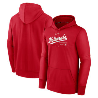 Men's Washington Nationals Red Collection Practice Performance Pullover Hoodie