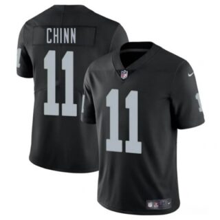 Men's Las Vegas Raiders #11 Jeremy Chinn Black 2025 Vapor Football Stitched Jersey