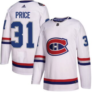 Men's Montreal Canadiens #31 Carey Price adidas White 2017 NHL 100 Classic Authentic - Player Jersey