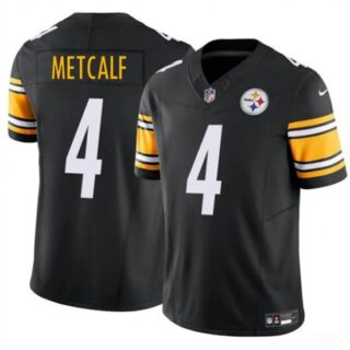 Men's Pittsburgh Steelers #4 DK Metcalf Black 2024 F.U.S.E. Vapor Untouchable Limited Football Stitched Jersey