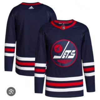 Men's Winnipeg Jets Custom Adidas 2021-22 Navy Stitched Jersey