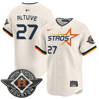 Women's Houston Astros #27 Jose Altuve Cream 2025 City Connect Limited Stitched Baseball Jersey(Run Small)