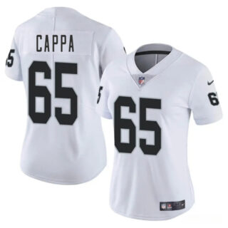 Women's Las Vegas Raiders#65 Alex Cappa White 2025 Vapor Stitched Jersey(Run Small)