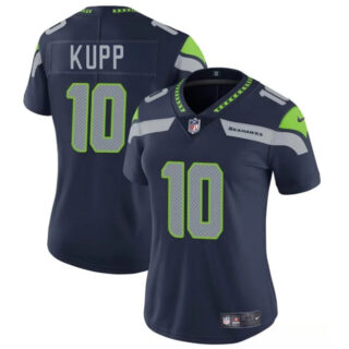 Women's Seattle Seahawks #10 Cooper Kupp Navy 2025 Vapor Limited Stitched Football Jersey(Run Small)