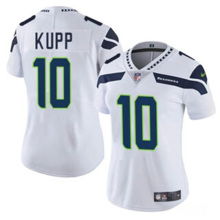 Women's Seattle Seahawks #10 Cooper Kupp White 2025 Vapor Limited Stitched Football Jersey(Run Small)