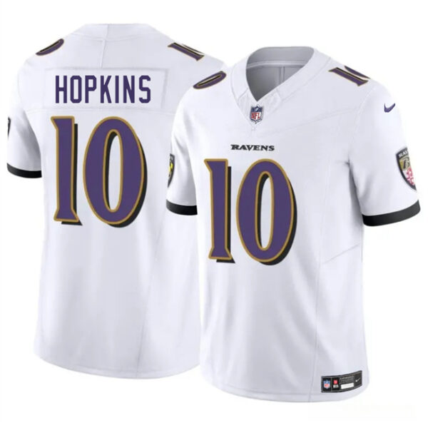 Youth Baltimore Ravens #10 DeAndre Hopkins White 2025 F.U.S.E Vapor Limited Football Jersey