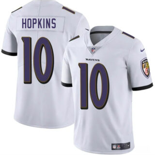Youth Baltimore Ravens #10 DeAndre Hopkins White Vapor Limited Football Jersey