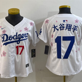 Youth Los Angeles Dodgers #17 大谷翔平 White 2025 Tokyo Series Limited Stitched Baseball Jersey
