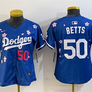 Youth Los Angeles Dodgers #50 Mookie Betts Royal 2025 Tokyo Series Limited Stitched Baseball Jersey