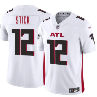 Men's Atlanta Falcons #12 Easton Stick White 2025 F.U.S.E. Vapor Untouchable Limited Stitched Football Jersey