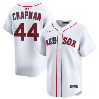 Men's Boston Red Sox #44 Aroldis Chapman White 2025 Home Limited Stitched Baseball Jersey