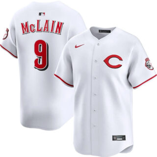 Men's Cincinnati Reds #9 Matt McLain White 2025 Home Limited Stitched Baseball Jersey