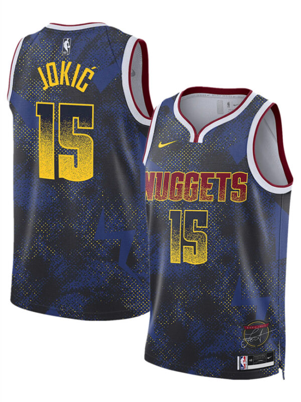 Men's Denver Nuggets #15 Nikola Jokic Royal 2025 Select Series Swingman Stitched Basketball Jersey