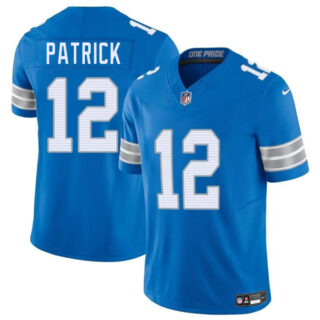 Men's Detroit Lions #12 Tim Patrick Blue 2025 F.U.S.E. Vapor Limited Stitched Jersey
