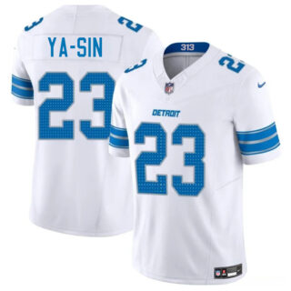 Men's Detroit Lions #23 Rock Ya-Sin White 2025 F.U.S.E. Vapor Limited Stitched Jersey