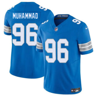 Men's Detroit Lions #96 Al-Quadin Muhammad Blue 2025 F.U.S.E. Vapor Limited Stitched Jersey