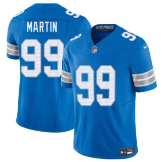 Men's Detroit Lions #99 Brodric Martin Blue 2025 F.U.S.E. Vapor Limited Stitched Jersey