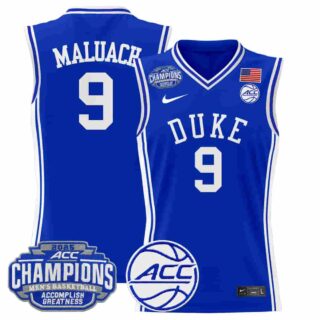 Men's Duke Blue Devils 2025 ACC Conference Tournament Champions Basketball Jersey Khaman Maluach