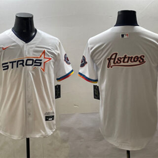 Men's Houston Astros Team Big Logo White 2025 City Connect Limited Stitched Baseball Jerseys
