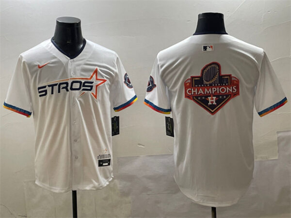 Men's Houston Astros Team Big Logo White 2025 City Connect Limited Stitched Baseball Jerseys