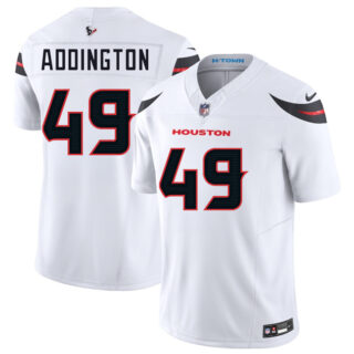 Men's Houston Texans #49 Tucker Addington White 2024 Vapor F.U.S.E. Limited Stitched Jersey