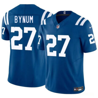 Men's Indianapolis Colts #27 Cam Bynuml Blue 2025 F.U.S.E. Vapor Limited Stitched Football Jersey