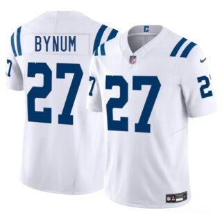 Men's Indianapolis Colts #27 Cam Bynuml White 2025 F.U.S.E. Vapor Limited Stitched Football Jersey