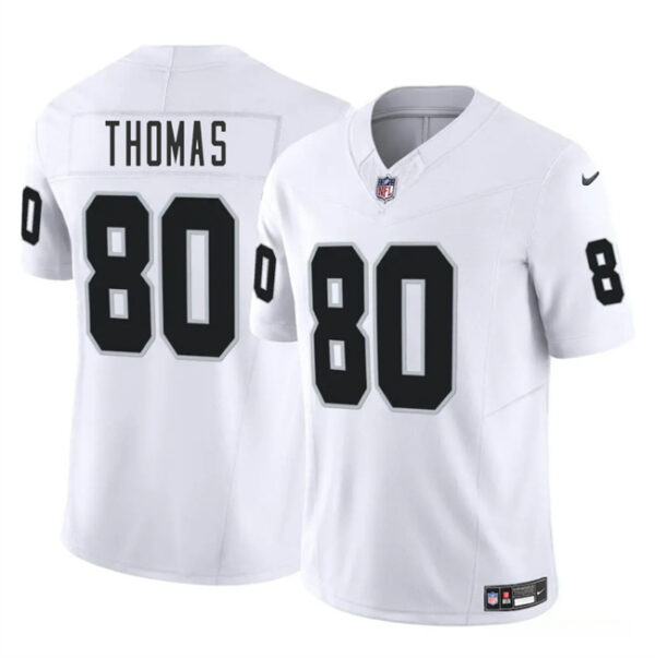 Men's Las Vegas Raiders #80 Ian Thomas White 2025 F.U.S.E. Vapor Stitched Football Jersey