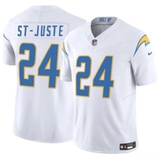 Men's Los Angeles Chargers #24 Benjamin St-Juste White 2024 F.U.S.E Vapor Limited Stitched Football Jersey