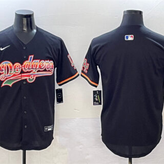 Men's Los Angeles Dodgers Blank Black Mexico Limited Stitched Baseball Jersey