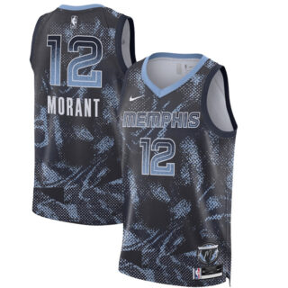 Men's Memphis Grizzlies #12 Ja Morant Navy 2025 Select Series Swingman Stitched Basketball Jersey
