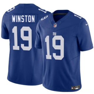 Men's New York Giants #19 Jameis Winston Blue 2025 F.U.S.E. Vapor Untouchable Limited Stitched Jersey