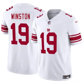 Men's New York Giants #19 Jameis Winston White 2025 F.U.S.E. Vapor Untouchable Limited Stitched Jersey
