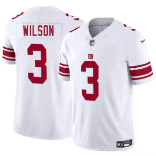 Men's New York Giants #3 Russell Wilson White 2025 F.U.S.E. Vapor Untouchable Limited Stitched Jersey