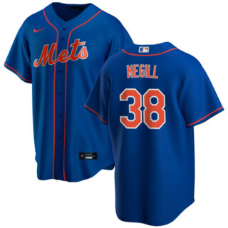 Men's New York Mets #38 Tylor Megill Royal Cool Base Stitched Baseball Jersey