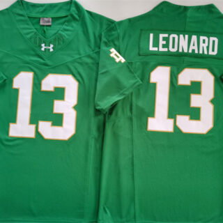 Men's Notre Dame Fighting Irish #13 Riley Leonard Green 2024 F.U.S.E. Limited Stitched Jersey