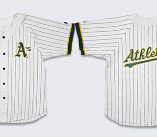 Men's Oakland Athletics Blank White 90s Stitched Jersey