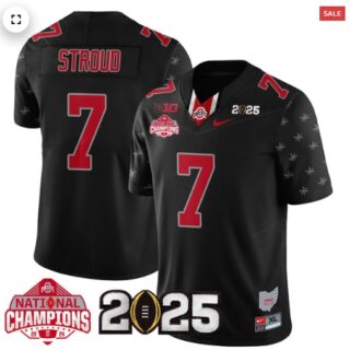 Men's Ohio State Buckeyes 2024 National Champions Limited Jersey N2 Black Limited C J Stroud 7