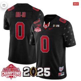 Men's Ohio State Buckeyes 2024 National Champions Limited Jersey N2 Black Limited OH-IO 0