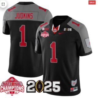 Men's Ohio State Buckeyes 2024 National Champions Limited Jersey N2 Black Special Quinshon Judkins 1