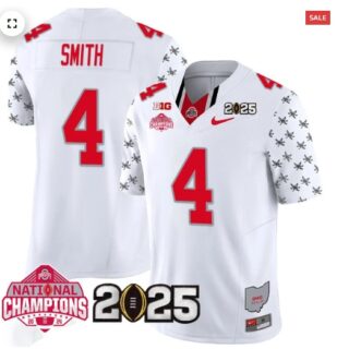 Men's Ohio State Buckeyes 2024 National Champions Limited Jersey N2 Jeremiah Smith 4
