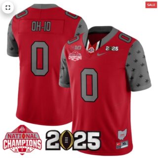 Men's Ohio State Buckeyes 2024 National Champions Limited Jersey N2 Red OH-IO 0