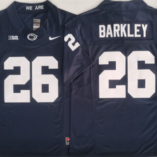 Men's Penn State Nittany Lions #26 Saquon Barkley Navy 2024 F.U.S.E. Stitched Jersey