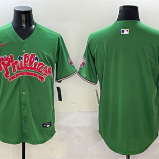 Men's Philadelphia Phillies Blank Green Phanatic Limited Stitched Jersey