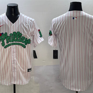 Men's Philadelphia Phillies Blank White Phanatic Limited Stitched Jersey