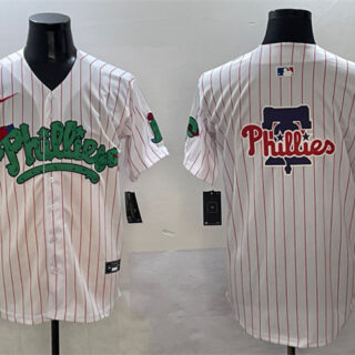 Men's Philadelphia Phillies Team Big Logo White Phanatic Limited Stitched Jersey